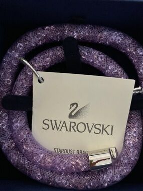 NWT Swarovski Violet Stardust Crystal Wrap Bracelet